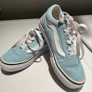Baby blue suede Vans (size 1.5)